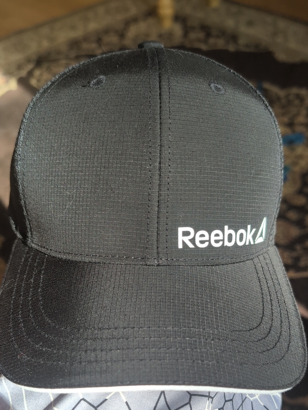 Black Reebok Cap with White Logo